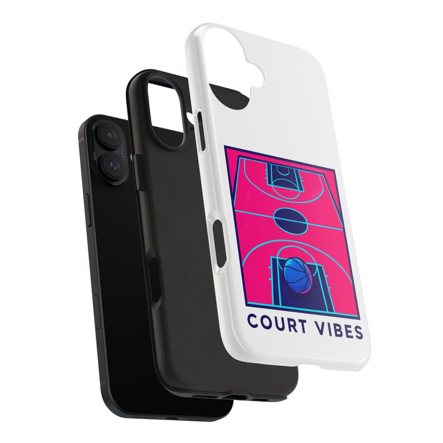 Court Vibes Tough Phone Case, Basketball Lover Gift, Sporty Phone Cover, Durable Case for Athletes, Cool Phone Accessory