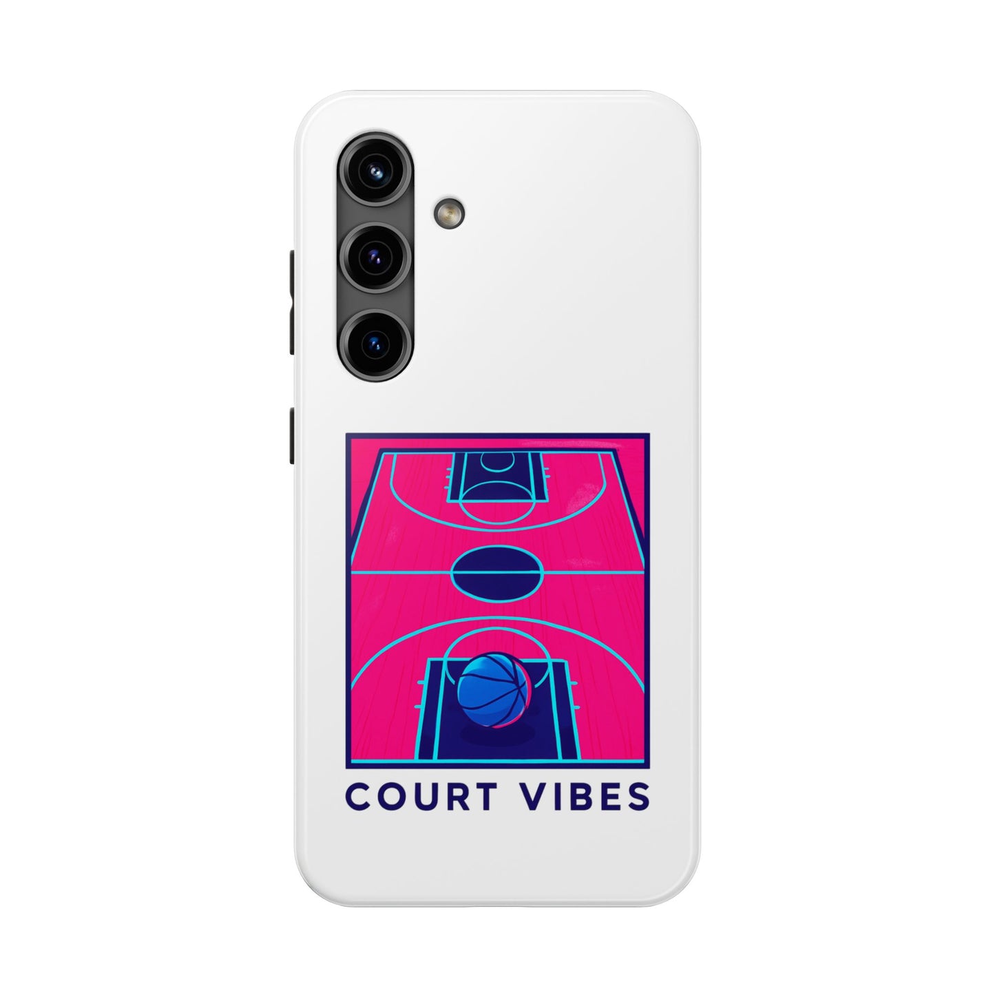 Court Vibes Tough Phone Case, Basketball Lover Gift, Sporty Phone Cover, Durable Case for Athletes, Cool Phone Accessory