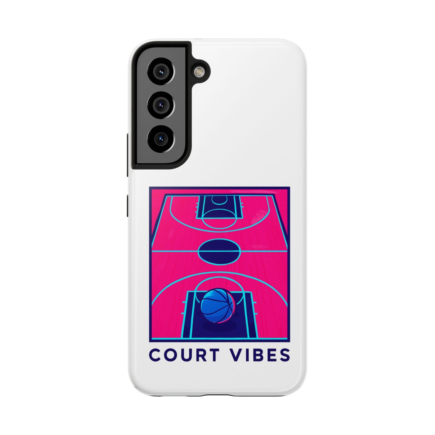 Court Vibes Tough Phone Case, Basketball Lover Gift, Sporty Phone Cover, Durable Case for Athletes, Cool Phone Accessory