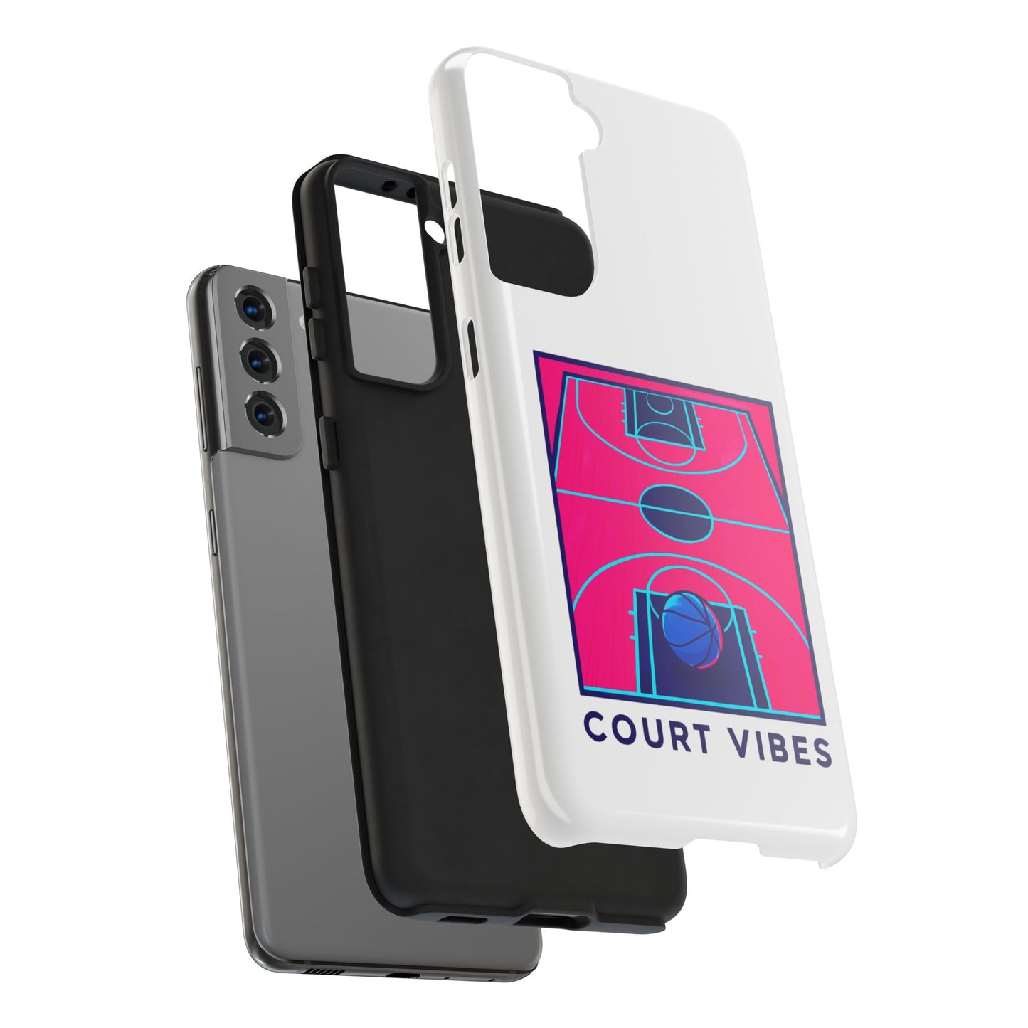 Court Vibes Tough Phone Case, Basketball Lover Gift, Sporty Phone Cover, Durable Case for Athletes, Cool Phone Accessory