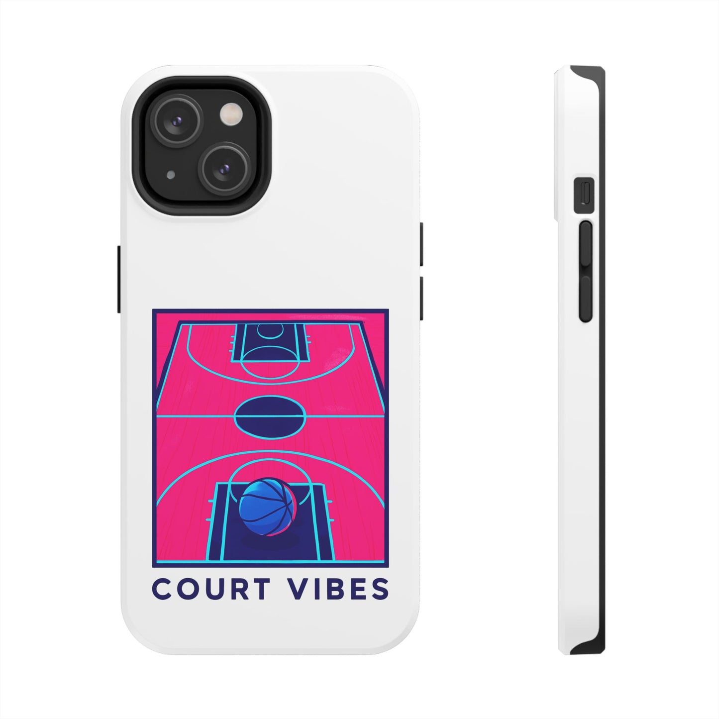 Court Vibes Tough Phone Case, Basketball Lover Gift, Sporty Phone Cover, Durable Case for Athletes, Cool Phone Accessory