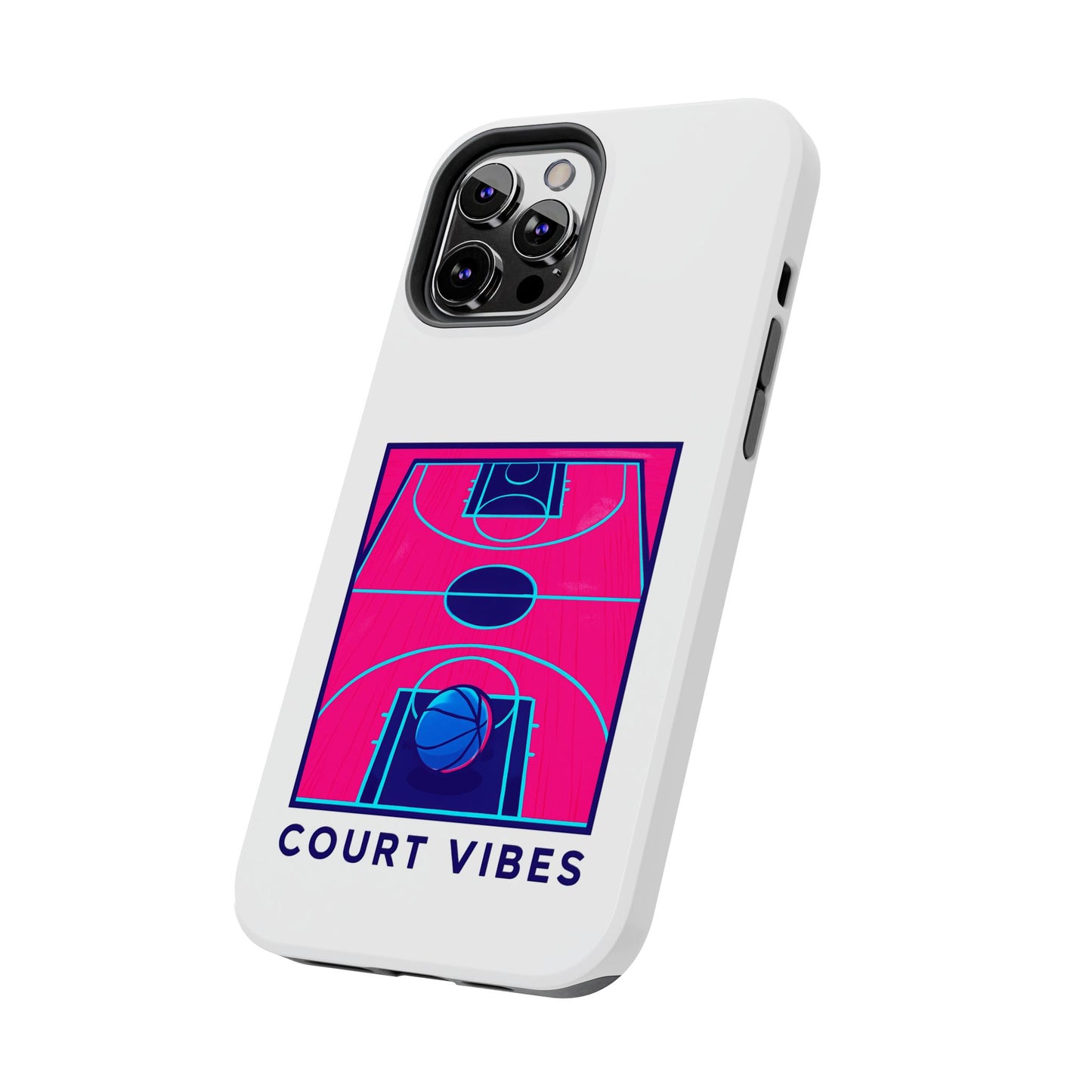 Court Vibes Tough Phone Case, Basketball Lover Gift, Sporty Phone Cover, Durable Case for Athletes, Cool Phone Accessory