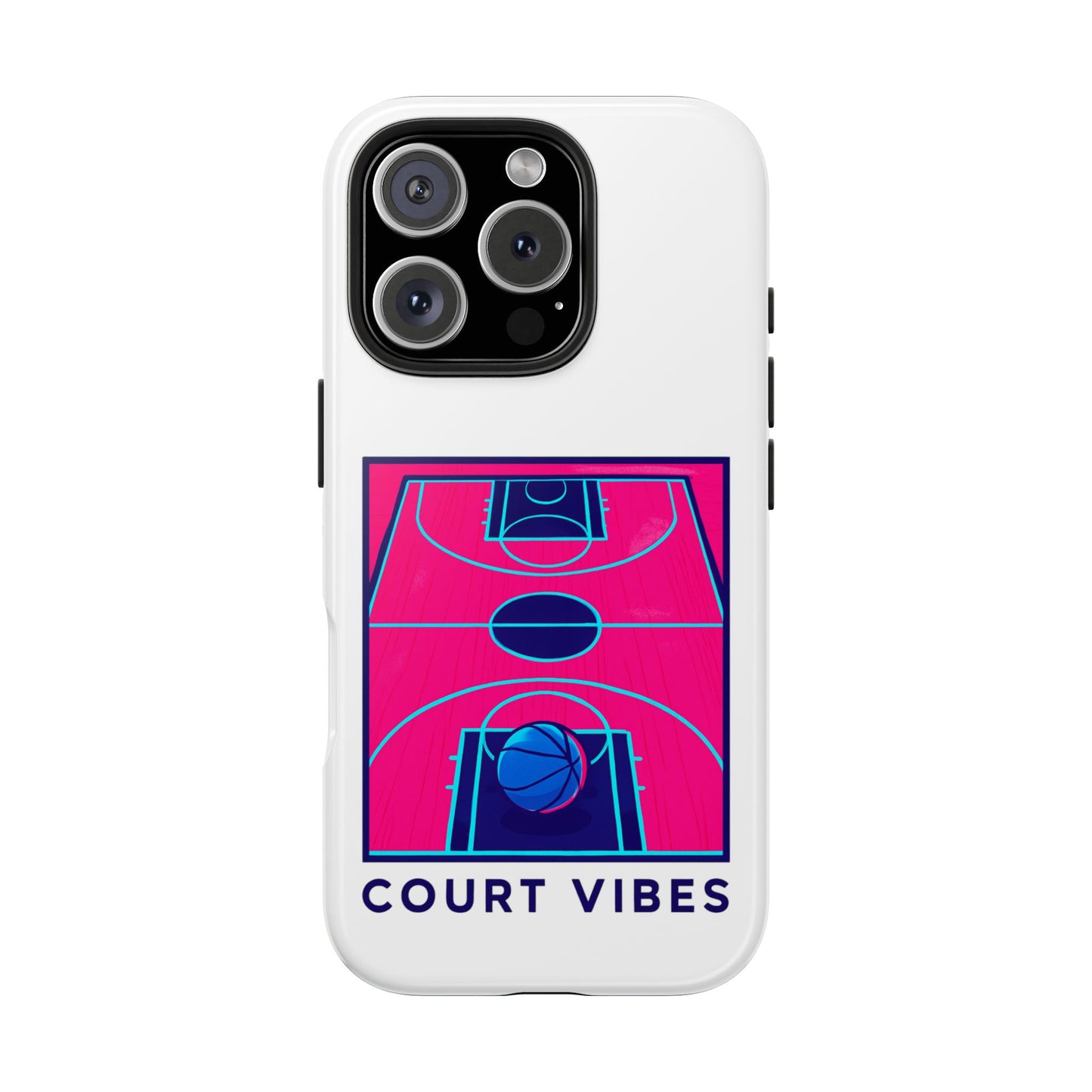 Court Vibes Tough Phone Case, Basketball Lover Gift, Sporty Phone Cover, Durable Case for Athletes, Cool Phone Accessory