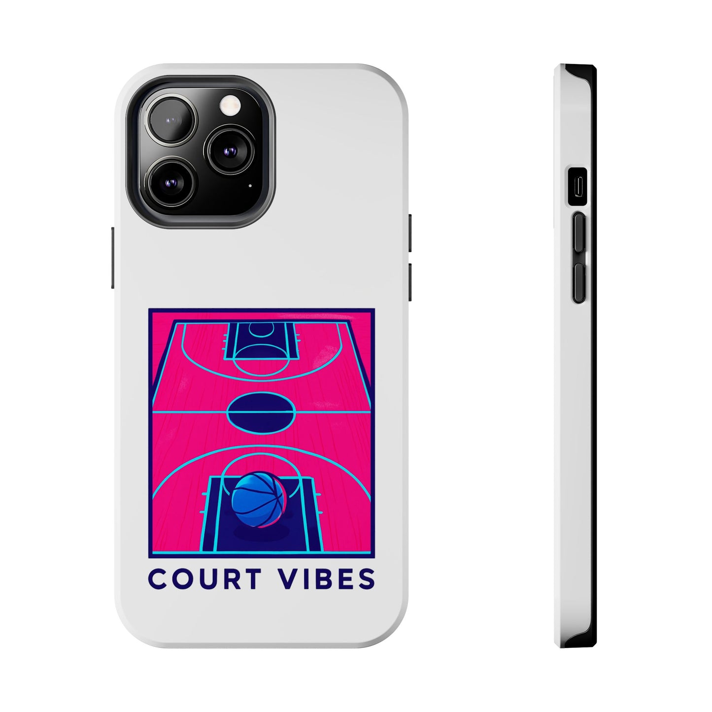 Court Vibes Tough Phone Case, Basketball Lover Gift, Sporty Phone Cover, Durable Case for Athletes, Cool Phone Accessory