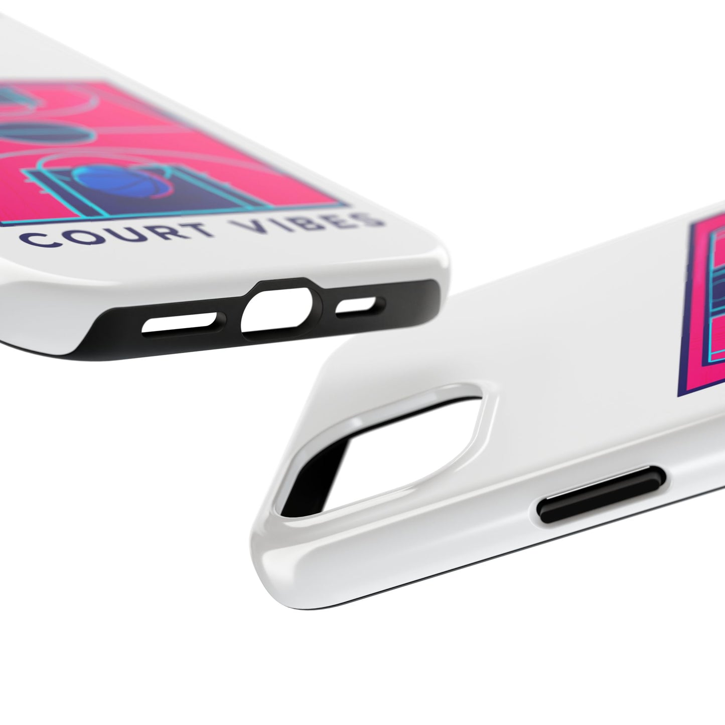 Court Vibes Tough Phone Case, Basketball Lover Gift, Sporty Phone Cover, Durable Case for Athletes, Cool Phone Accessory