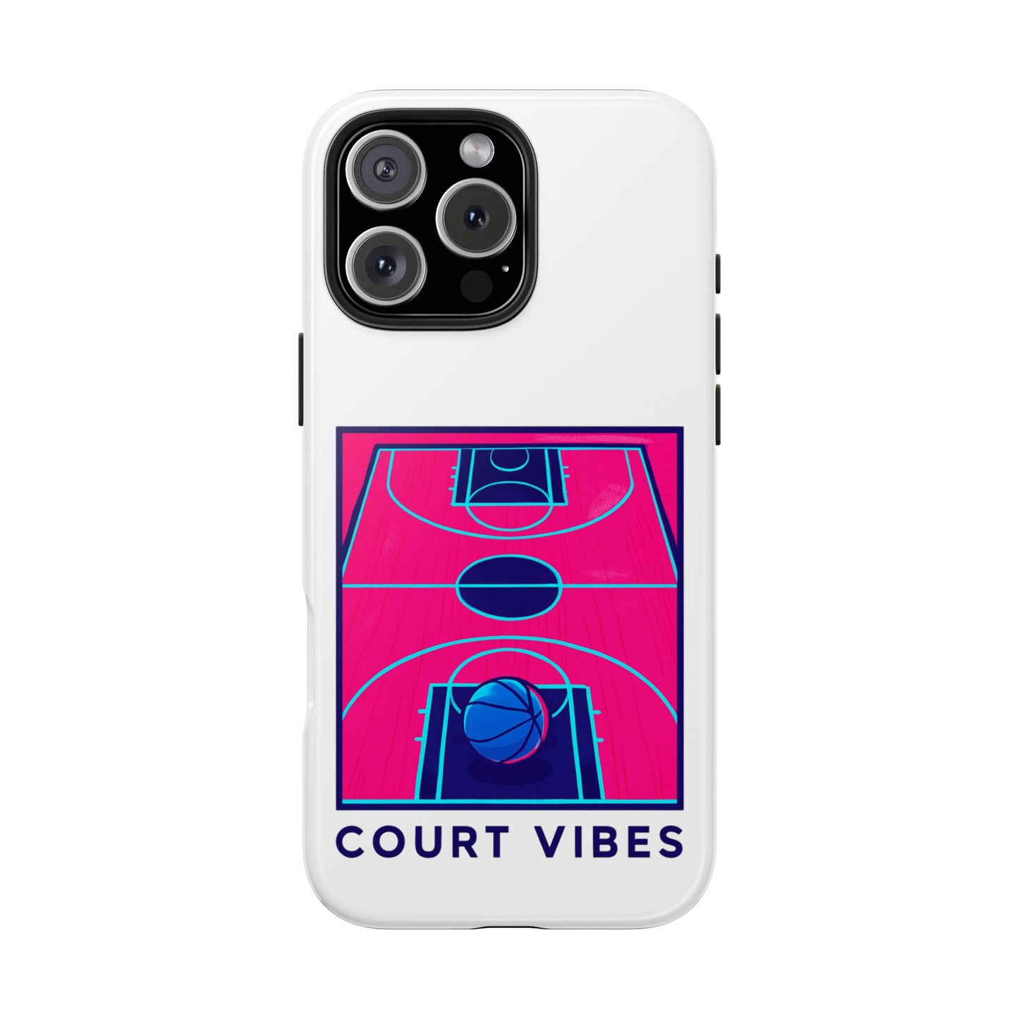Court Vibes Tough Phone Case, Basketball Lover Gift, Sporty Phone Cover, Durable Case for Athletes, Cool Phone Accessory