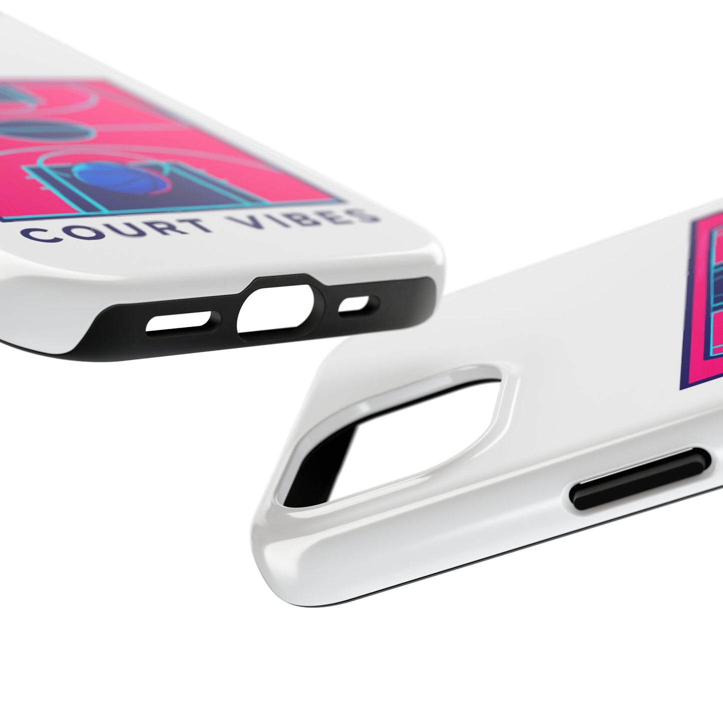 Court Vibes Tough Phone Case, Basketball Lover Gift, Sporty Phone Cover, Durable Case for Athletes, Cool Phone Accessory