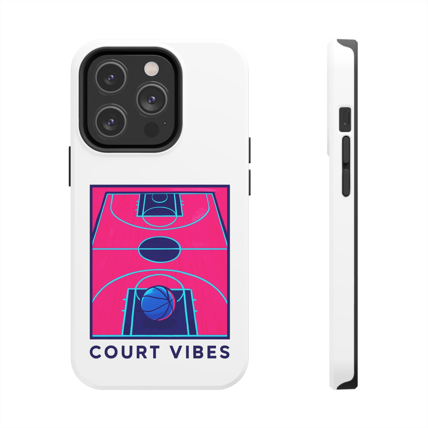Court Vibes Tough Phone Case, Basketball Lover Gift, Sporty Phone Cover, Durable Case for Athletes, Cool Phone Accessory
