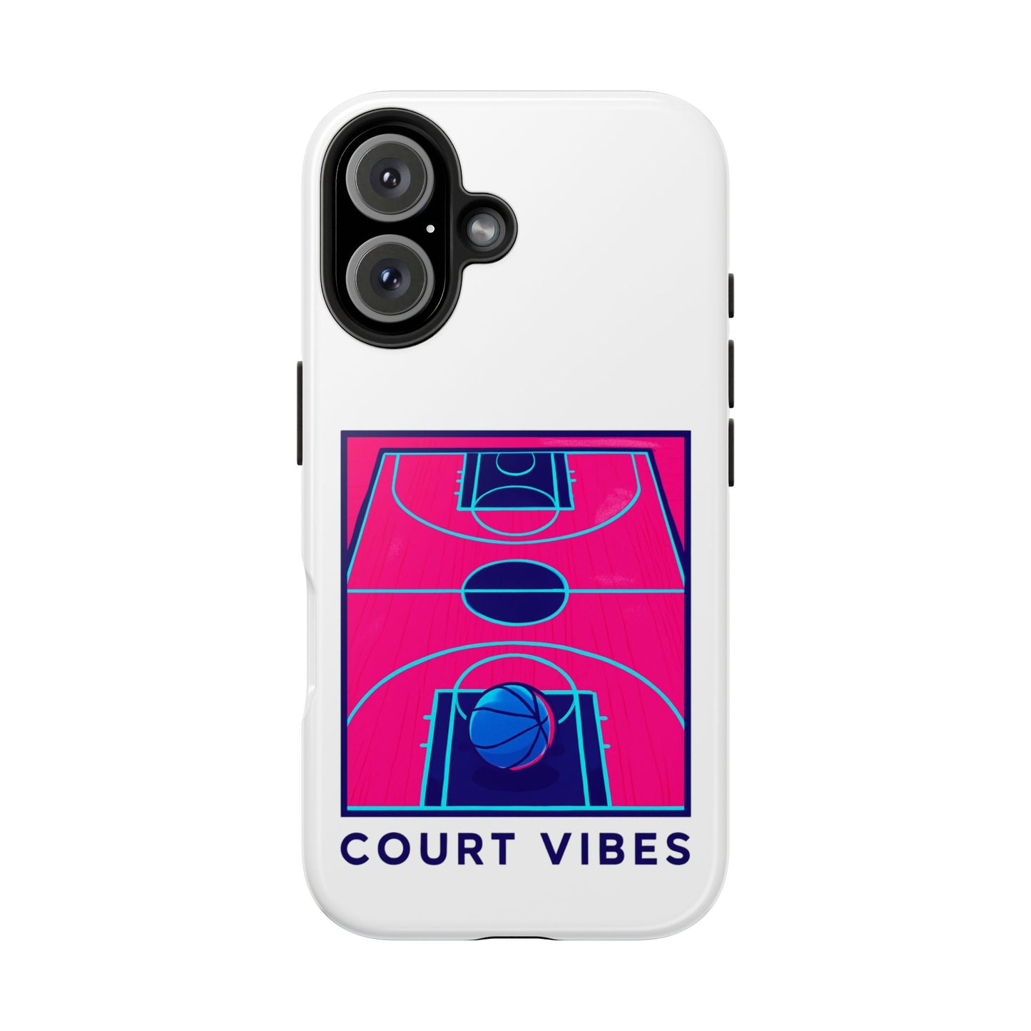 Court Vibes Tough Phone Case, Basketball Lover Gift, Sporty Phone Cover, Durable Case for Athletes, Cool Phone Accessory