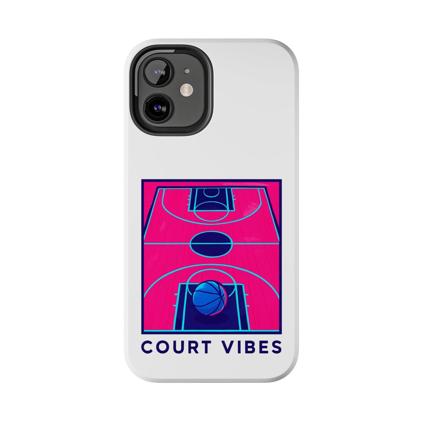 Court Vibes Tough Phone Case, Basketball Lover Gift, Sporty Phone Cover, Durable Case for Athletes, Cool Phone Accessory
