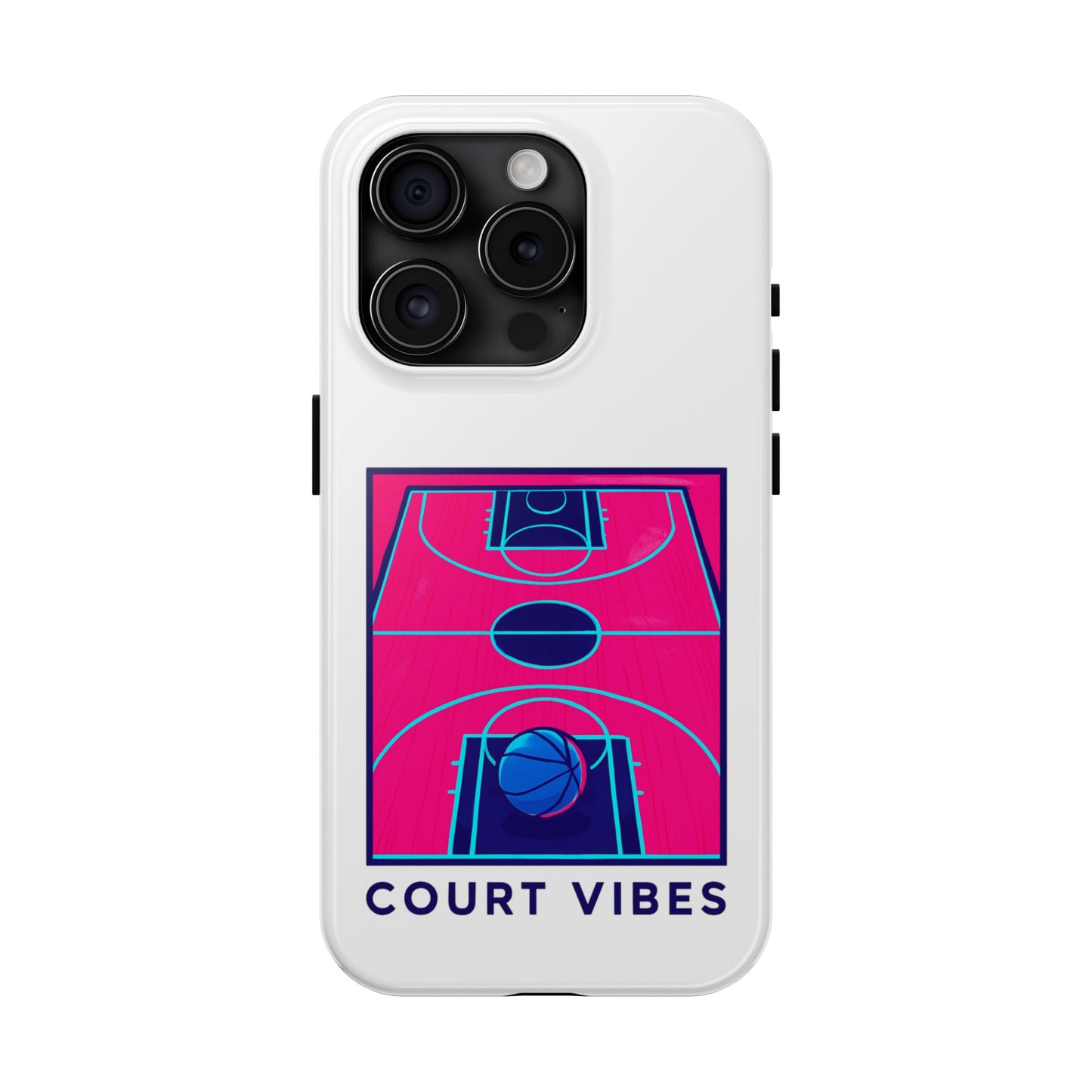 Court Vibes Tough Phone Case, Basketball Lover Gift, Sporty Phone Cover, Durable Case for Athletes, Cool Phone Accessory