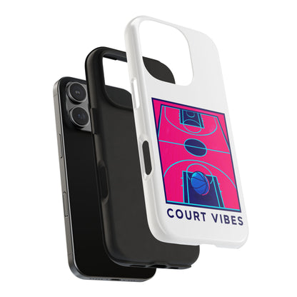 Court Vibes Tough Phone Case, Basketball Lover Gift, Sporty Phone Cover, Durable Case for Athletes, Cool Phone Accessory