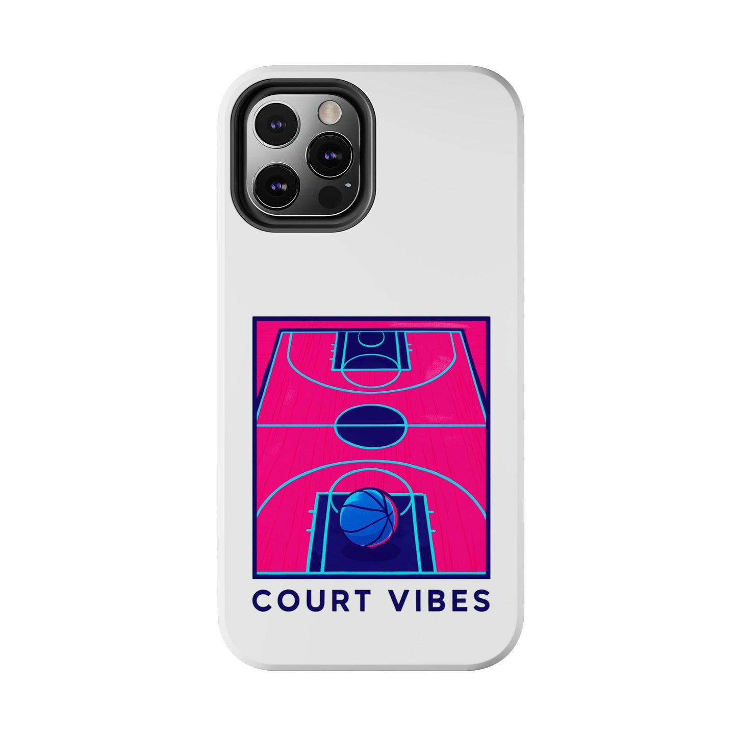 Court Vibes Tough Phone Case, Basketball Lover Gift, Sporty Phone Cover, Durable Case for Athletes, Cool Phone Accessory
