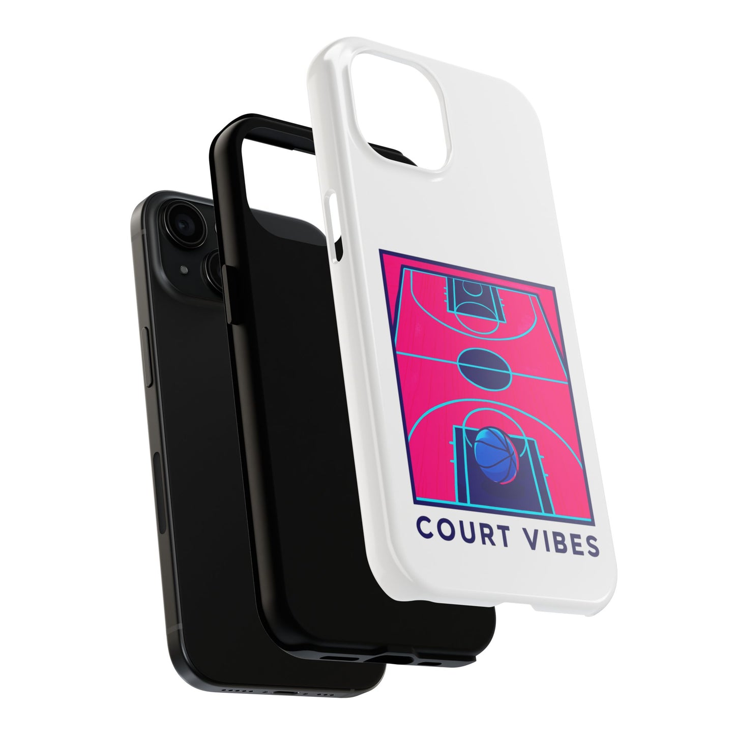 Court Vibes Tough Phone Case, Basketball Lover Gift, Sporty Phone Cover, Durable Case for Athletes, Cool Phone Accessory
