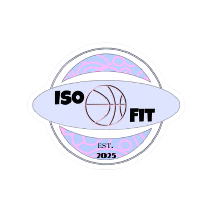 Stylish Kiss-Cut Stickers for Basketball Lovers, ISO FIT Design, Personalized Decals, Laptop Stickers, Fun Sports Decor