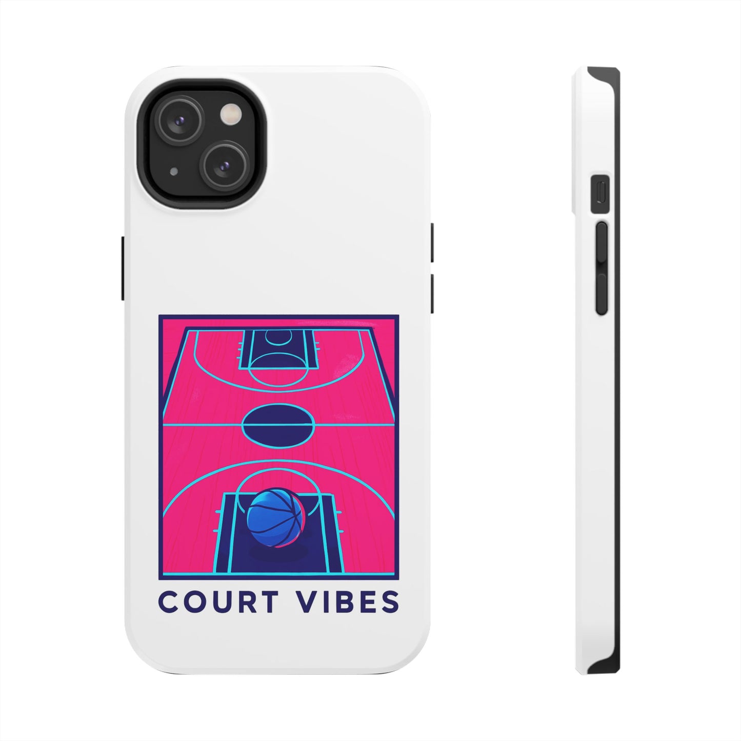 Court Vibes Tough Phone Case, Basketball Lover Gift, Sporty Phone Cover, Durable Case for Athletes, Cool Phone Accessory