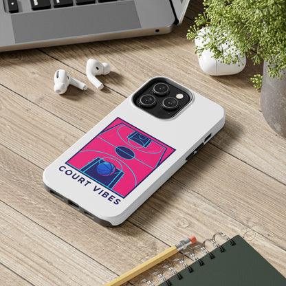 Court Vibes Tough Phone Case, Basketball Lover Gift, Sporty Phone Cover, Durable Case for Athletes, Cool Phone Accessory