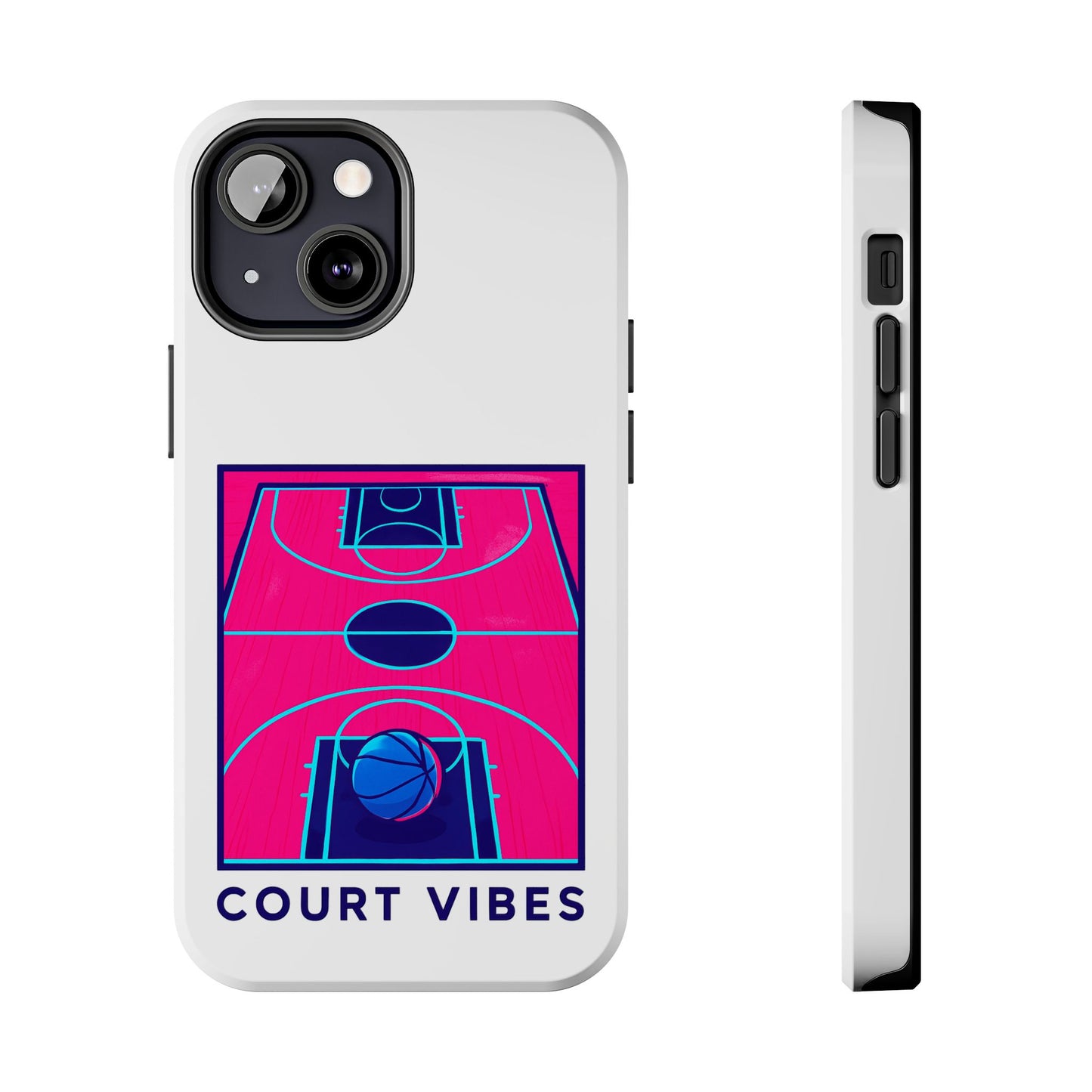 Court Vibes Tough Phone Case, Basketball Lover Gift, Sporty Phone Cover, Durable Case for Athletes, Cool Phone Accessory
