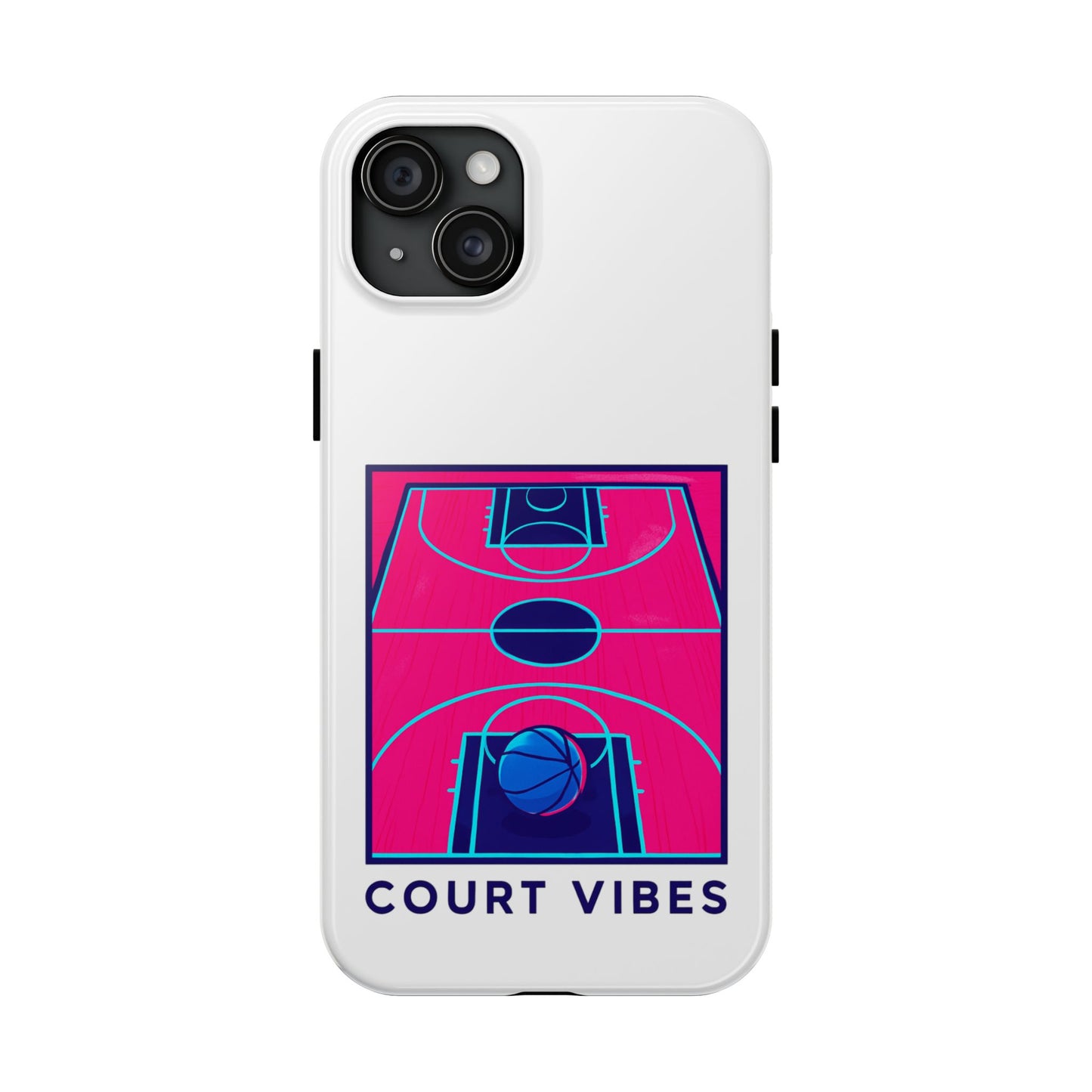Court Vibes Tough Phone Case, Basketball Lover Gift, Sporty Phone Cover, Durable Case for Athletes, Cool Phone Accessory